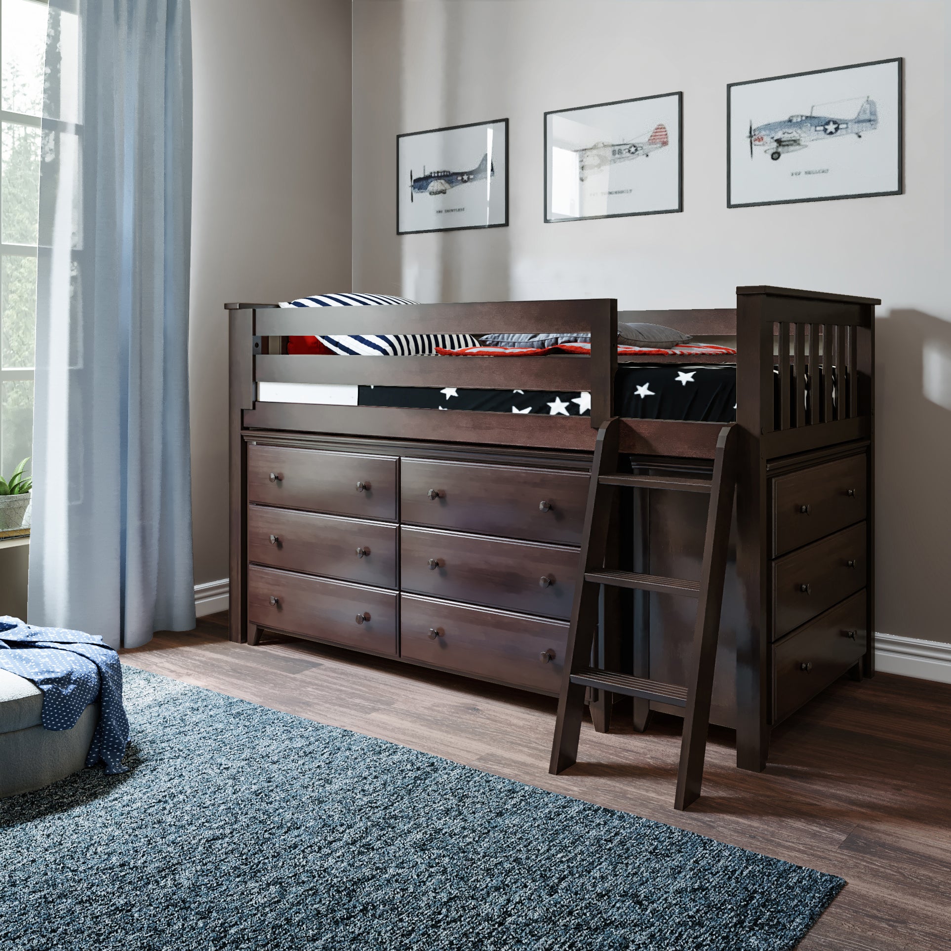 Jackpot Kids Windsor 1 Low Loft Storage Bed | Kids N Cribs