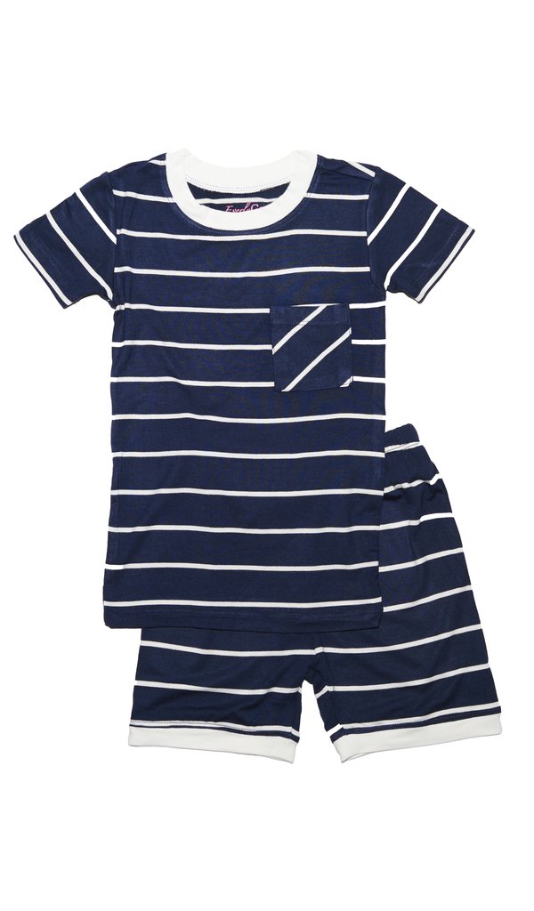 Everly Grey Navy Aydenne Pajama Short Set