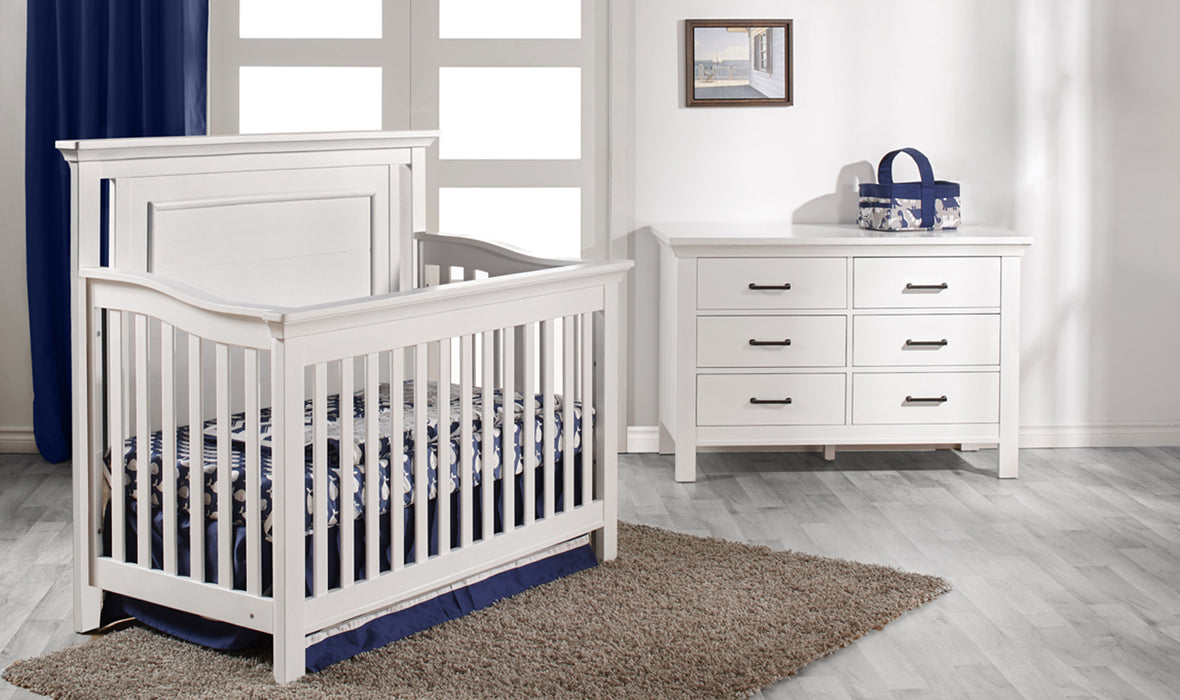 Pali Como Flat Top 2 Piece Nursery Set - Forever Crib + Double Dresser