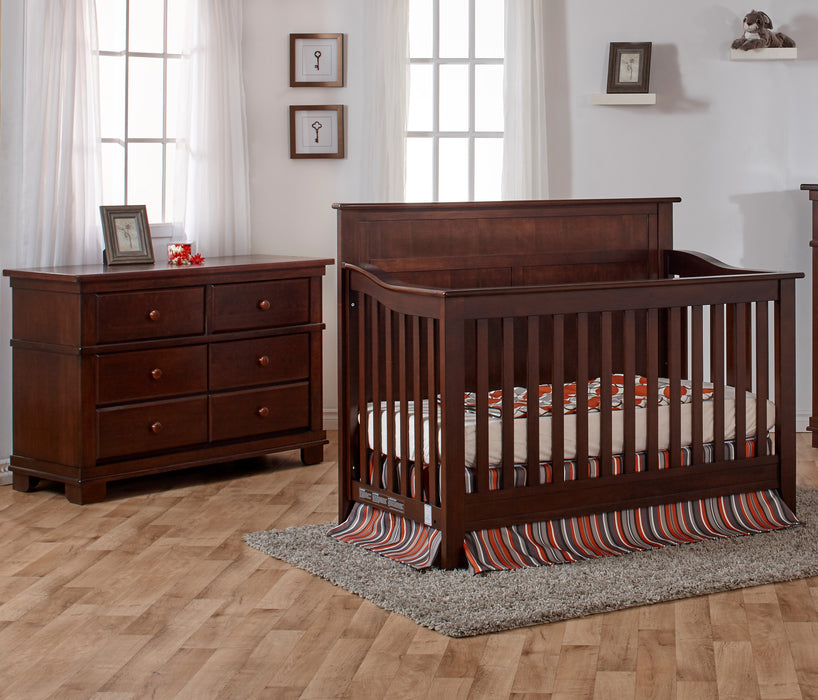 Pali Napoli Flat Top 2 Piece Nursery Set - Forever Crib + Double Dresser