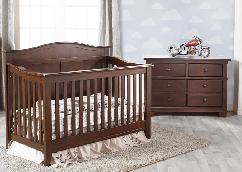 Pali Napoli Arch Top 2 Piece Nursery Set - Forever Crib + Double Dresser