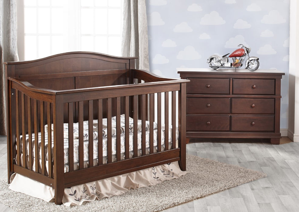 Pali Napoli Arch Top 2 Piece Nursery Set - Forever Crib + Double Dresser