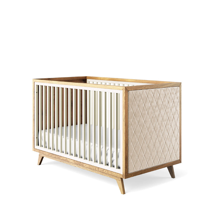 Romina Furniture Uptown Classic Crib w/ Tufted Sides