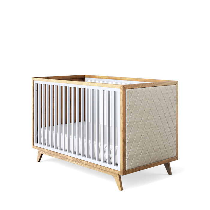 Romina Furniture Uptown Classic Crib w/ Tufted Sides