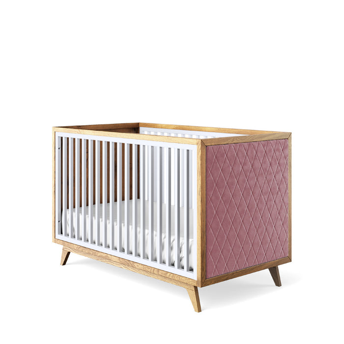 Romina Furniture Uptown Classic Crib w/ Tufted Sides