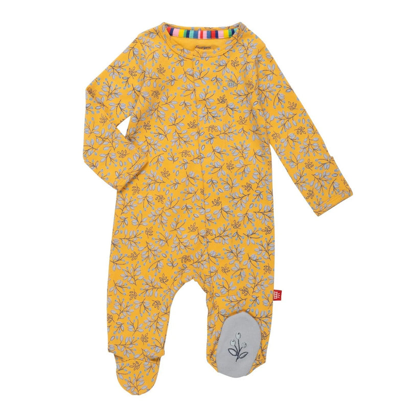 Magnetic Me Olive My Love Organic Cotton Magnetic Footie