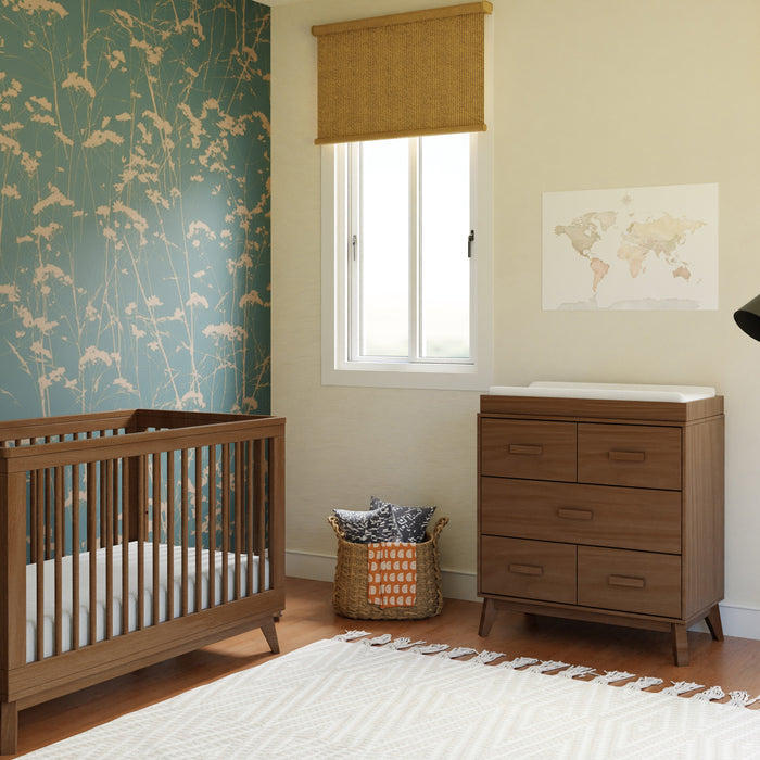 Babyletto Scoot 2 Piece Nursery Set - 3-N-1 Convertible Crib + 3 Drawer Dresser