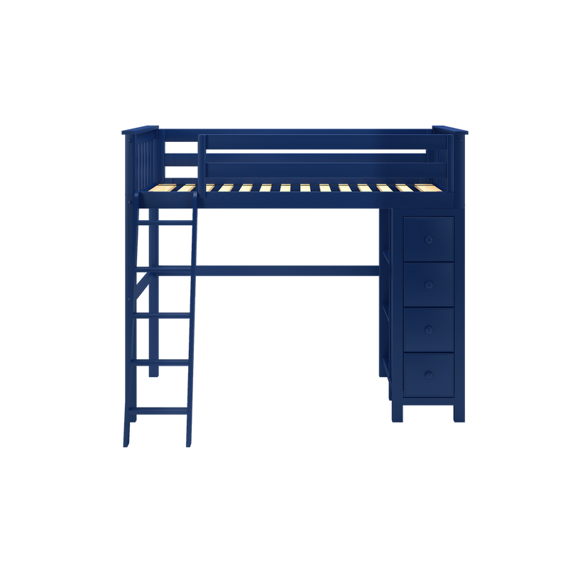 Jackpot Kids Edinburgh Twin All-in-One Ladder Loft Bed with Storage Tower