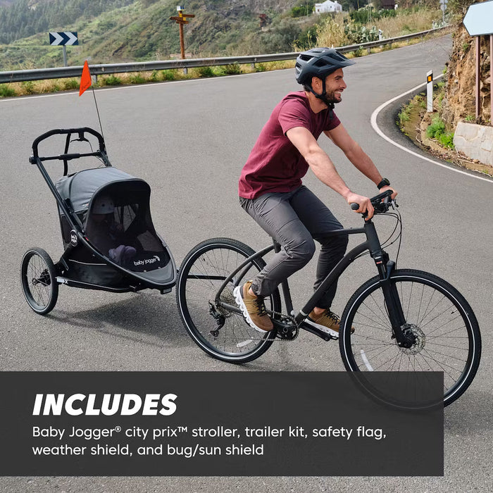 Baby Jogger City Prix Jogger + BIke Trailer + Shield Bundle