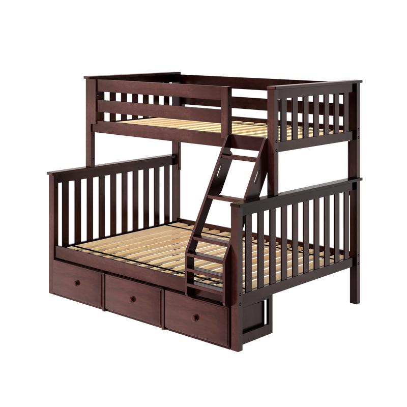 Jackpot Kids Kent Twin-over-Full Bunk Bed with Ladder