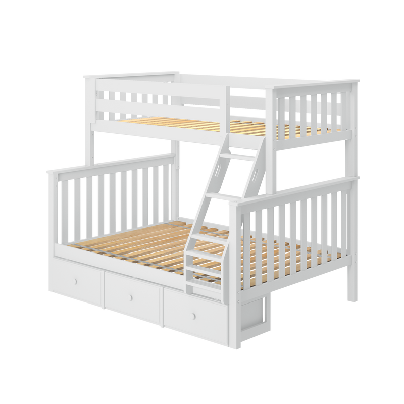 Jackpot Kids Kent Twin-over-Full Bunk Bed with Ladder