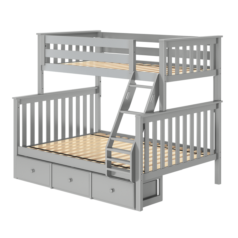 Jackpot Kids Kent Twin-over-Full Bunk Bed with Ladder