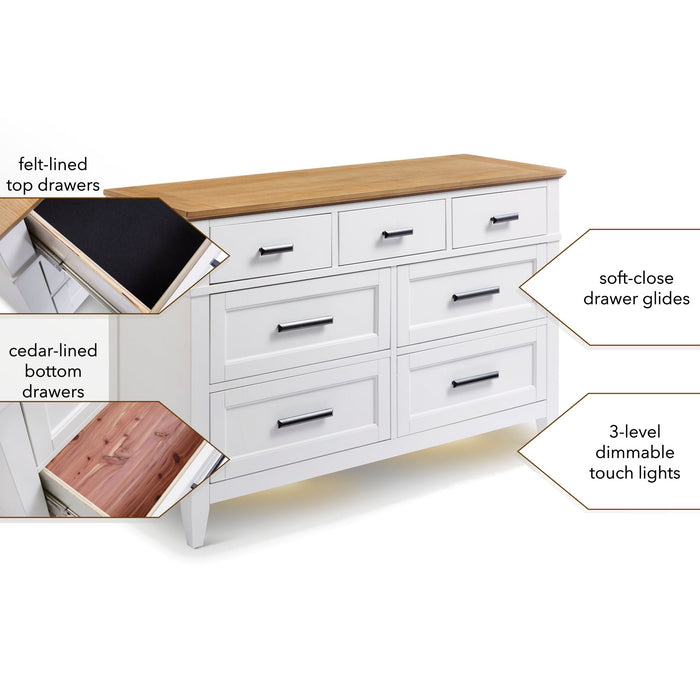 Heritage House Artisan 7-Drawer Dresser with Lights