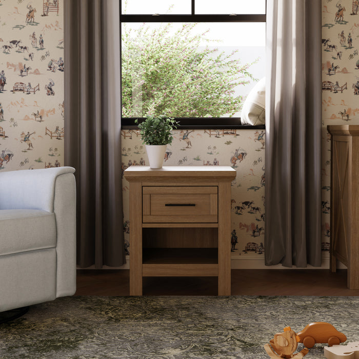 Monogram by Namesake Emory 4 Piece Nursery Set -  Convertible Crib + Double Dresser + Chest + Nightstand