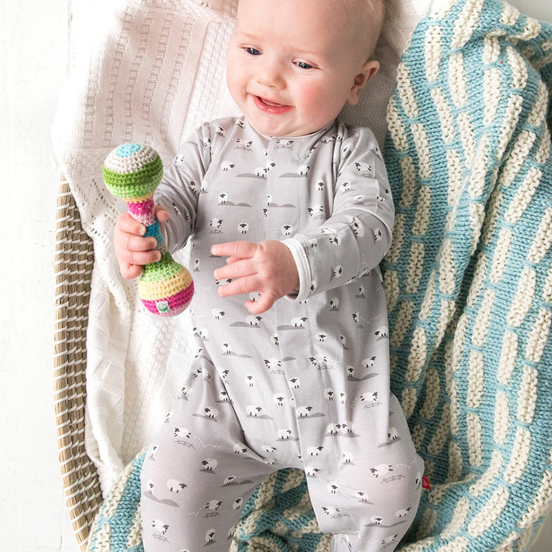 Magnetic Me Grey Baa Baa Baby Modal Magnetic Footie