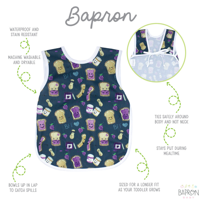 BapronBaby PBJ Pals Toddler Bapron, 6M - 3T