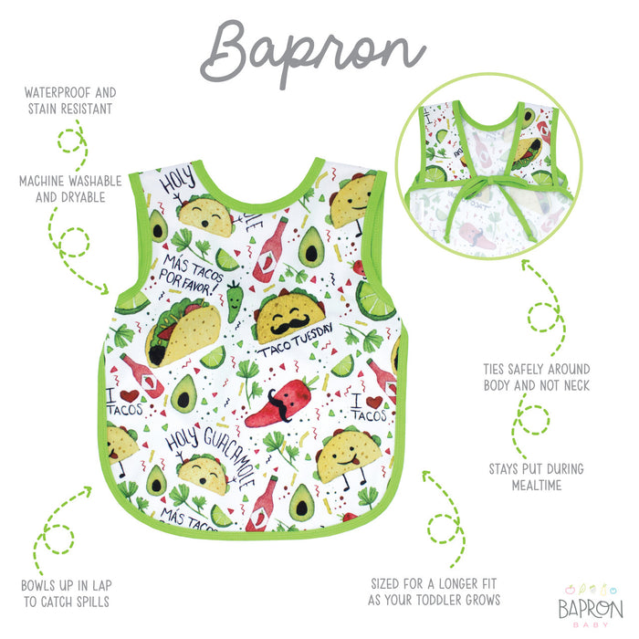 BapronBaby Taco Party Toddler Bapron, 6M - 3T