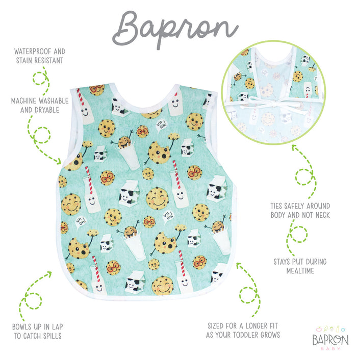 BapronBaby Cookies & Milk Toddler Bapron, 6M - 3T