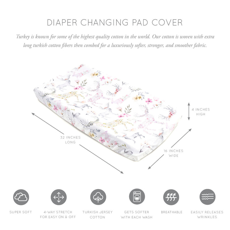 Oilo Fawn Jersey Changing Pad Cover
