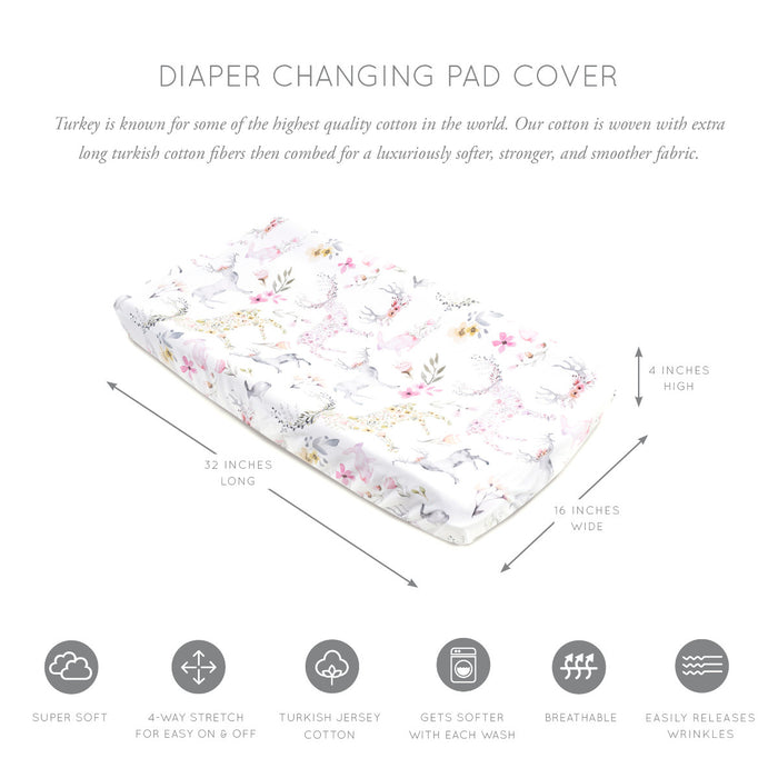 Oilo Fawn Jersey Changing Pad Cover