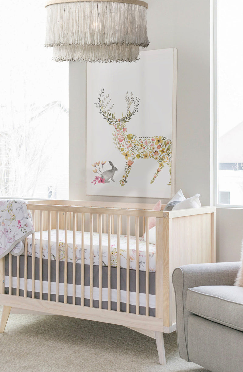 Oilo Fawn Jersey Crib Sheet