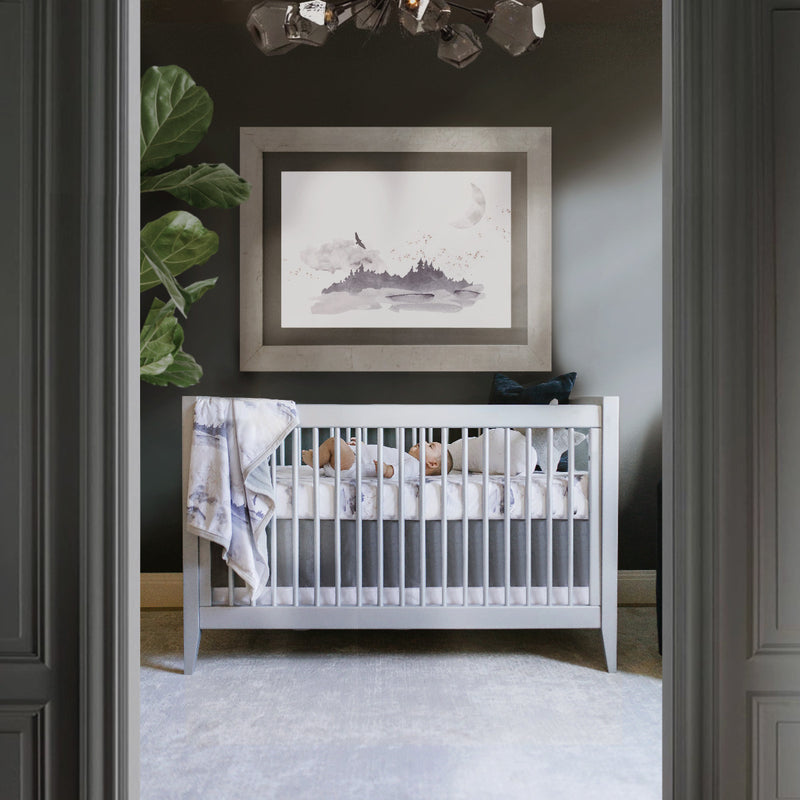 Oilo Misty Mountain Jersey Crib Sheet