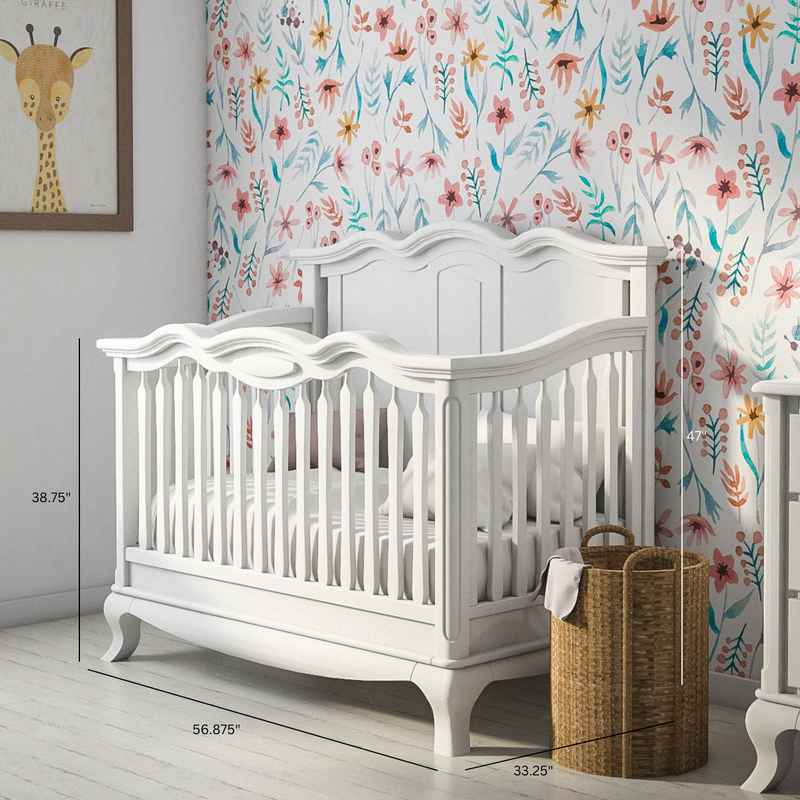 Romina Cleopatra Convertible Crib / Solid Back