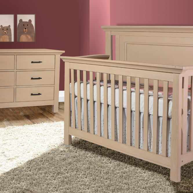 Pali Como Flat Forever Crib + Double Dresser Set