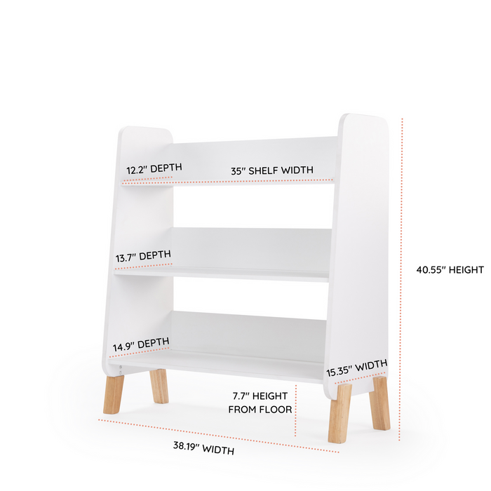 dadada Muse Bookshelf, White/Natural