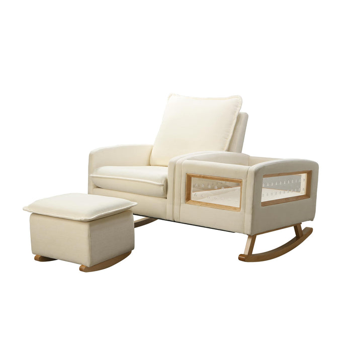 Appleseed Dakota Rocker Bassinet – 2-in-1 Nursery Chair & Bassinet