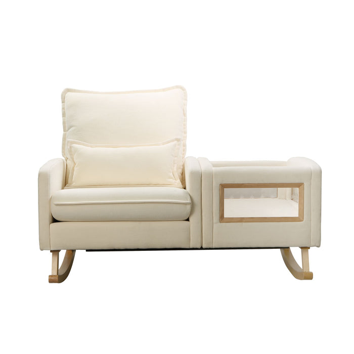 Appleseed Dakota Rocker Bassinet – 2-in-1 Nursery Chair & Bassinet