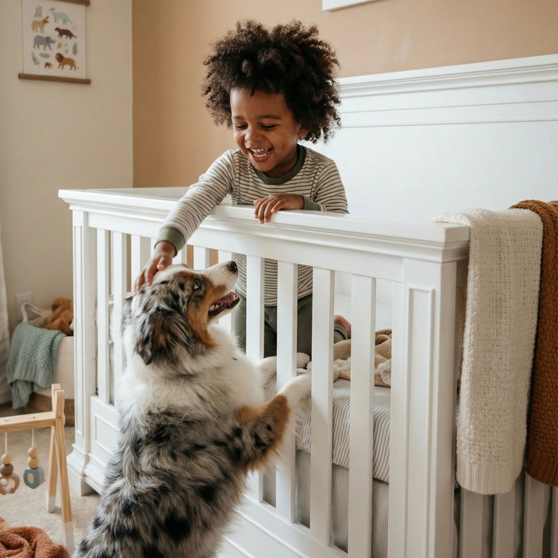 Silva Furniture Jackson Crib | 4-in-1 Convertible | Solid Wood
