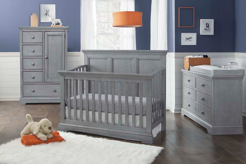 Westwood Hanley 3 Piece Nursery Set - Convertible Crib + Double Dresser + Chifforobe