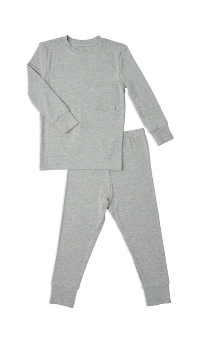 Everly Grey Heather Grey Emerson Kids Pajama Pant Set