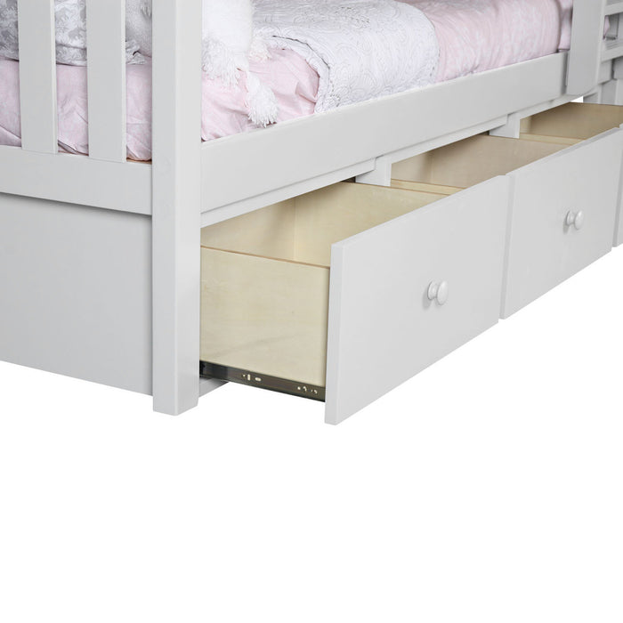 Jackpot Kids Bristol 1 Twin Bunk Bed with Ladder