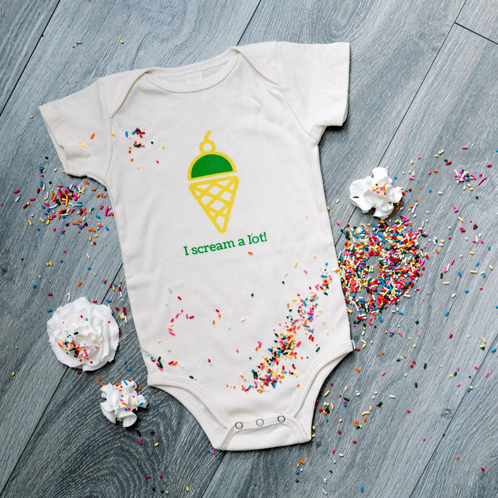 Simply Chickie Organic Cotton Ice Cream Onesie - Yellow