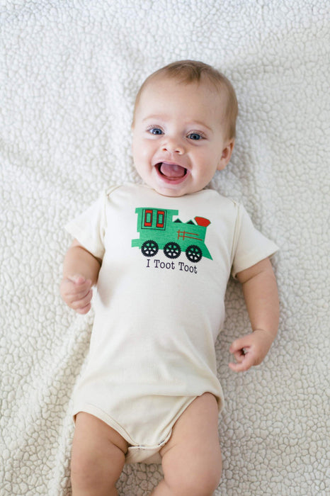 Simply Chickie Organic Cotton Onesie, Train