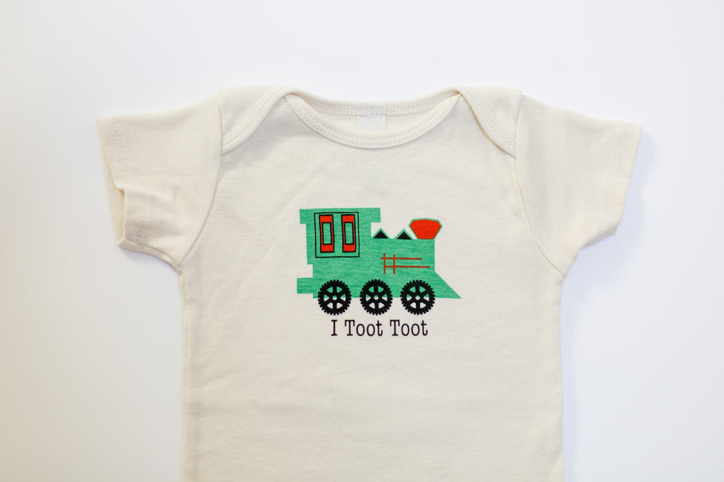 Simply Chickie Organic Cotton Onesie, Train