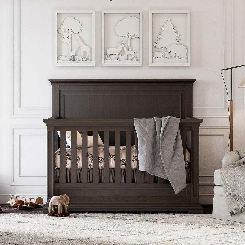 Silva Furniture Jackson Crib | 4-in-1 Convertible | Solid Wood