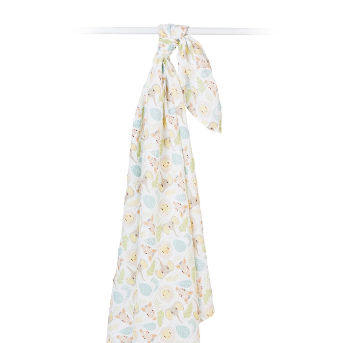 Lulujo Jungle Safari Cotton Swaddle Blanket