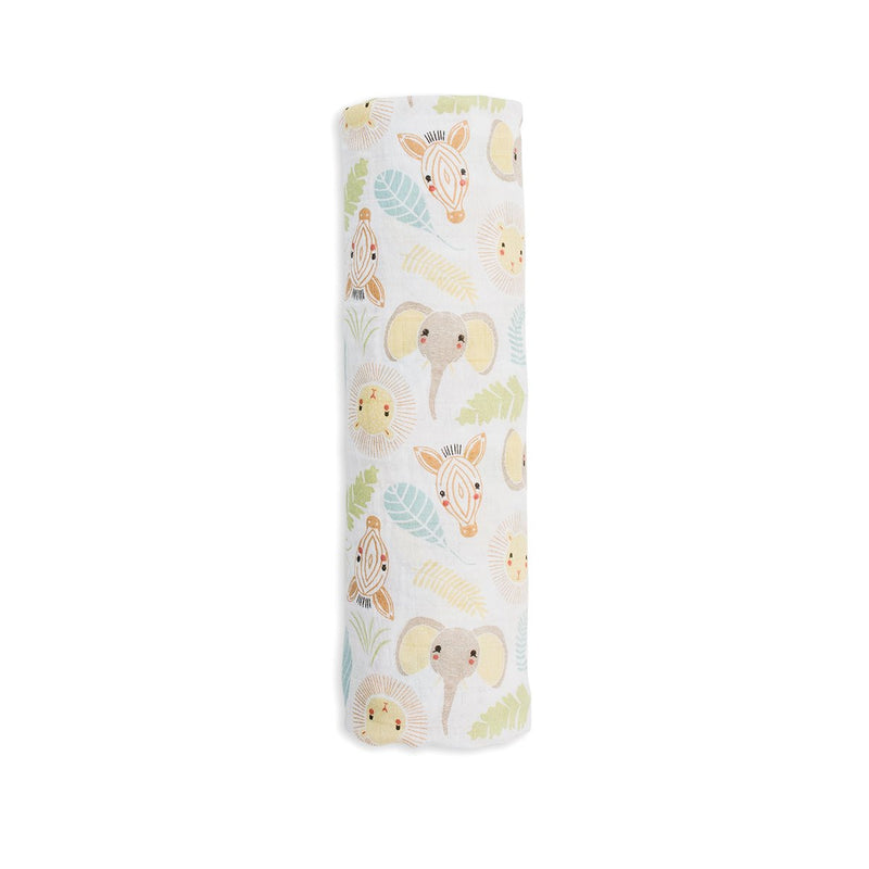 Lulujo Jungle Safari Cotton Swaddle Blanket