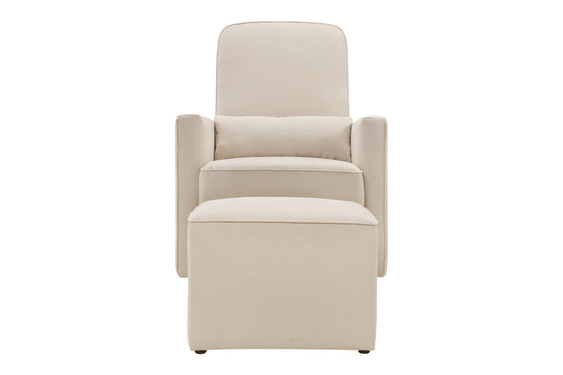 Davinci Olive Swivel Glider with Bonus Ottoman