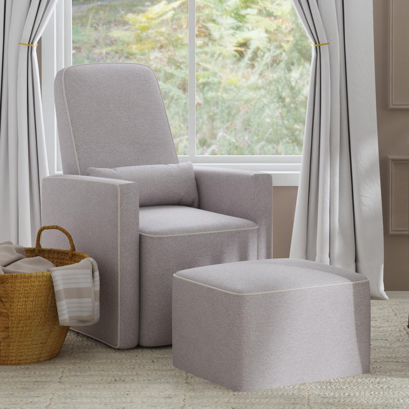 Davinci Olive Swivel Glider with Bonus Ottoman