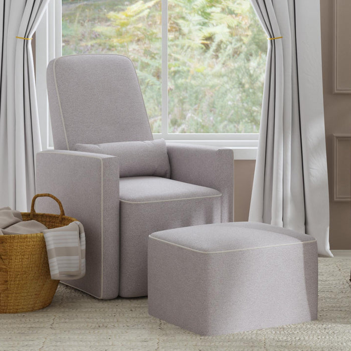 Davinci Olive Swivel Glider with Bonus Ottoman