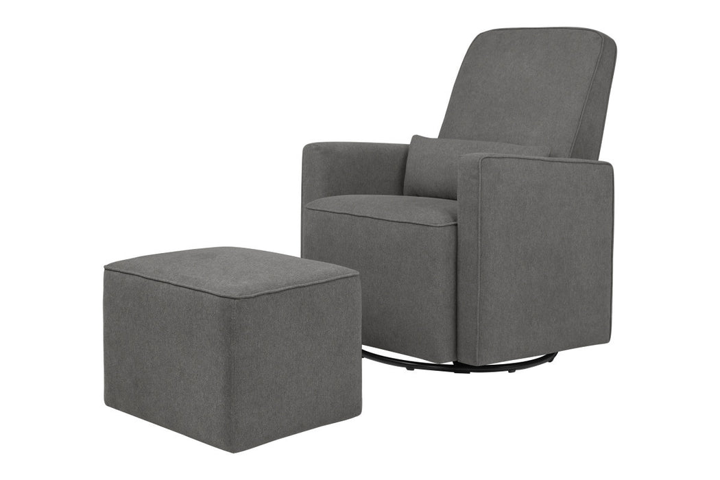 Davinci Olive Swivel Glider with Bonus Ottoman