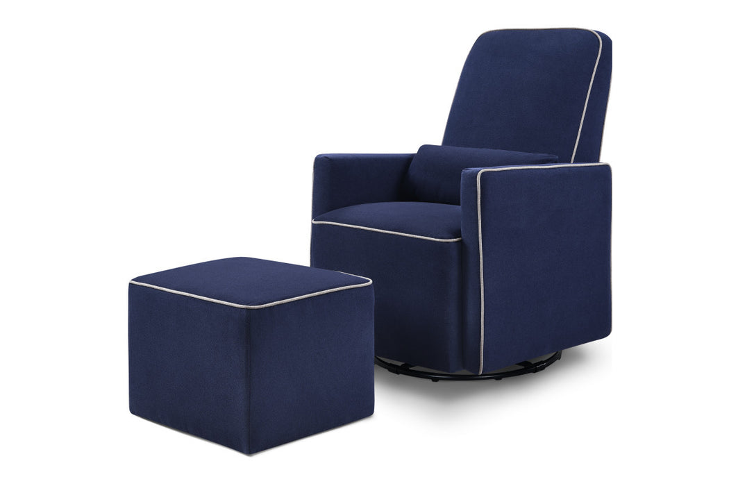 Davinci Olive Swivel Glider with Bonus Ottoman