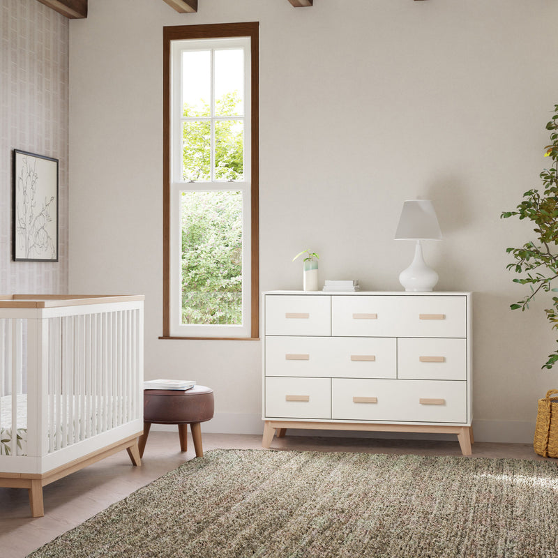 Babyletto Scoot 2 Piece Nursery Set - 3-N-1 Convertible Crib + 6 Drawer Dresser