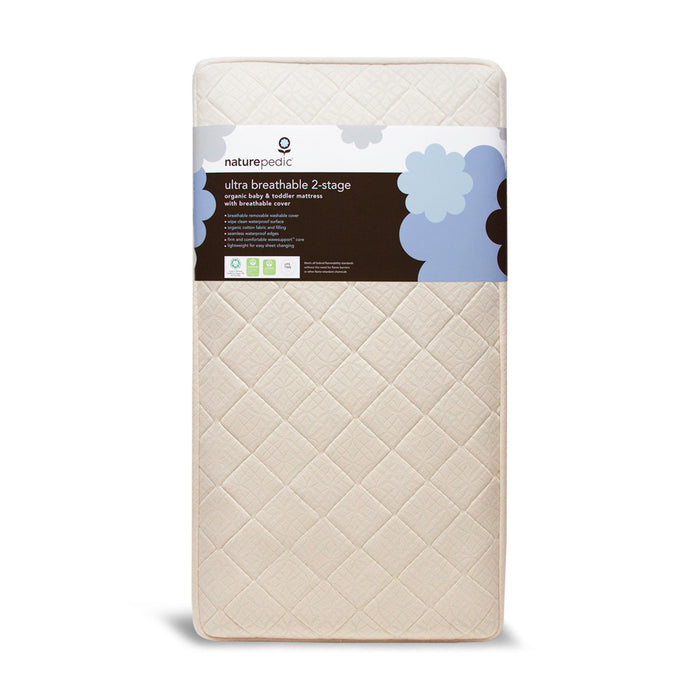 Naturepedic Organic Cotton Ultra Breathable 2-Stage Crib Mattress