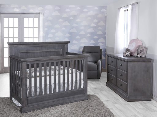rustic grey crib and dresser set Evolur Waverly Double Dresser, Rustic Grey