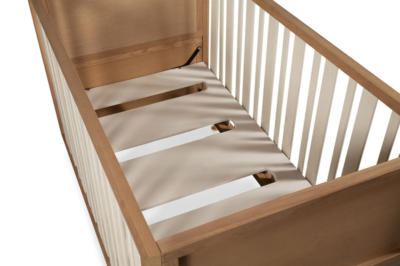 Nursery Works Novella 4-in-1 Crib, Stained Ash/Ivory